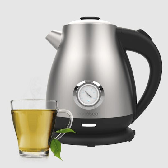 Cecotec Thermosense 620 Retro Steel Βραστήρας 1.7lt 2200W Ασημί