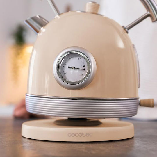 Cecotec Thermosense 420 Vintage Βραστήρας 1.8lt 2200W Μπεζ