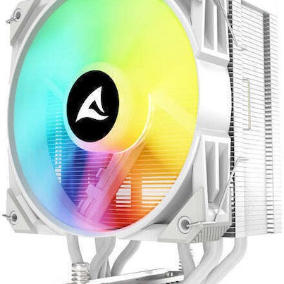 Sharkoon A50 Ψύκτρα Επεξεργαστή για Socket AM4/AM5/1200/115x/1700 με RGB Φωτισμό Λευκή