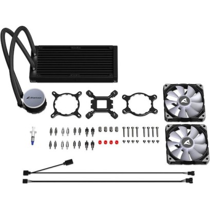Sharkoon S70 Υδρόψυξη Επεξεργαστή Διπλού Ανεμιστήρα 120mm για Socket AM4/AM5/1700/1200/115x με ARGB Φωτισμό