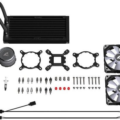 Sharkoon S80 RGB Υδρόψυξη Επεξεργαστή Διπλού Ανεμιστήρα 120mm για Socket AM4/AM5/1700/1200/115x