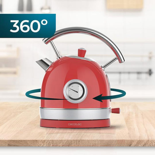 Cecotec Thermosense 420 Vintage Βραστήρας 1.8lt 2200W Κόκκινος