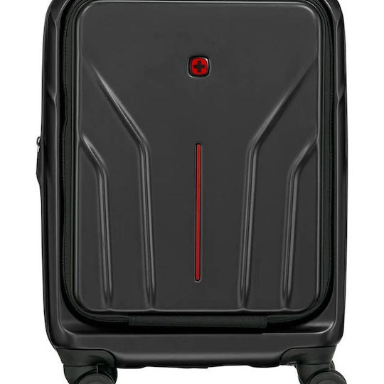 Wenger Carry-on Βαλίτσα Ταξιδίου Καμπίνας Σκληρή Μαύρη με 4 Ρόδες Ύψους 54εκ.