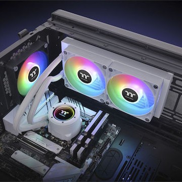 Thermaltake TH240 V2 ARGB Sync (v2) Υδρόψυξη Επεξεργαστή Διπλού Ανεμιστήρα 120mm για Socket 1200 Λευκή