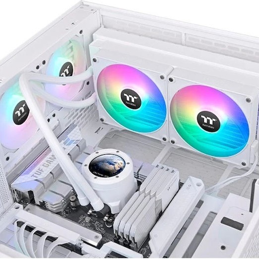 Thermaltake TH280 Ultra EX Snow Edition (v2) Υδρόψυξη Επεξεργαστή Διπλού Ανεμιστήρα 120mm για Socket AM4/AM5/1700/1200/115x με ARGB Φωτισμό