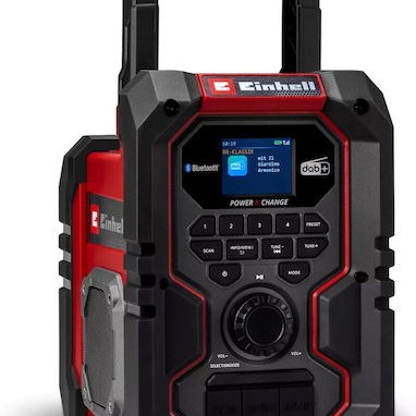 Einhell TE-CR 18 Li DAB+/FM/BT - Solo Επιτραπέζιο Ραδιόφωνο Μπαταρίας DAB+ με Bluetooth και USB Γκρι