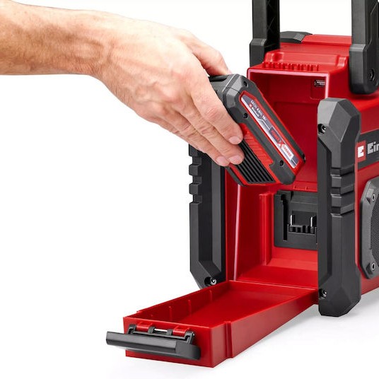 Einhell TE-CR 18 Li DAB+/FM/BT - Solo Επιτραπέζιο Ραδιόφωνο Μπαταρίας DAB+ με Bluetooth και USB Γκρι