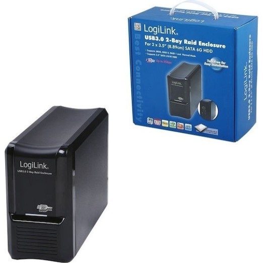 LogiLink Θήκη για 2 Σκληρούς Δίσκους 3.5