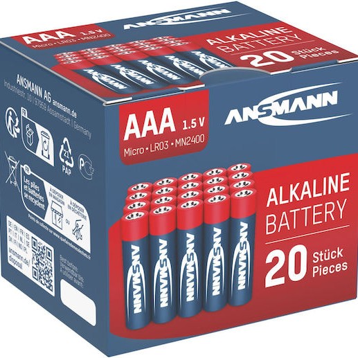 Ansmann Αλκαλικές Μπαταρίες AAA 1.5V 20τμχ
