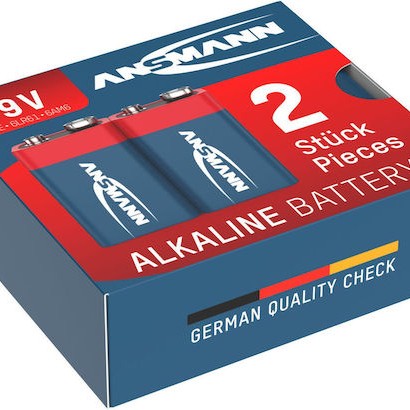 Ansmann Αλκαλικές Μπαταρίες 9V 2τμχ