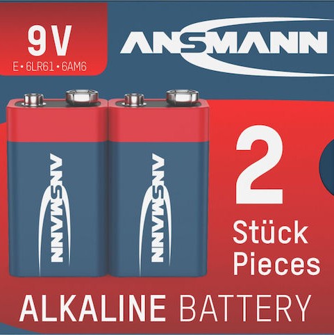 Ansmann Αλκαλικές Μπαταρίες 9V 2τμχ
