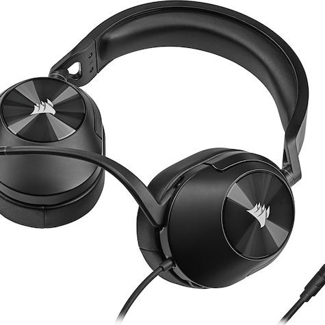 Corsair HS55 Stereo Over Ear Gaming Headset με σύνδεση 3.5mm Carbon