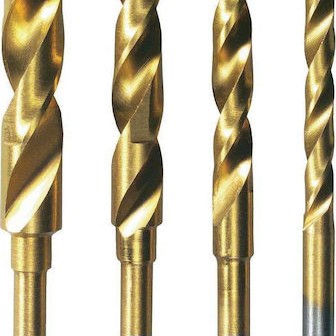 Dremel Σετ 4 Τρυπάνια Τιτανίου με Κυλινδρικό Στέλεχος για Ξύλο