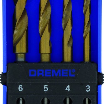 Dremel Σετ 4 Τρυπάνια Τιτανίου με Κυλινδρικό Στέλεχος για Ξύλο