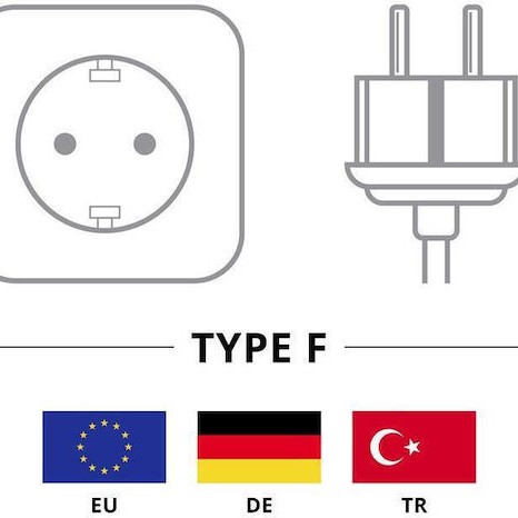 Goobay Schuko - IEC C13 Cable 1.5m Μαύρο 68604
