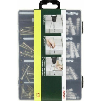 Bosch Βίδα 173τμχ σε Κασετίνα