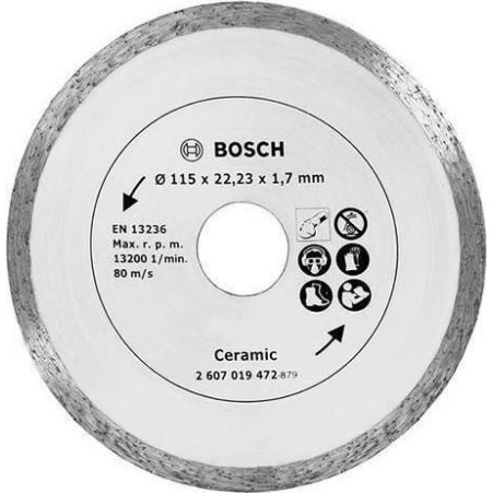 Bosch Δίσκος Κοπής Δομικών Υλικών 115mm 2607019472