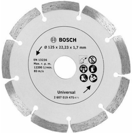Bosch Δίσκος Κοπής Δομικών Υλικών 125mm 2607019475