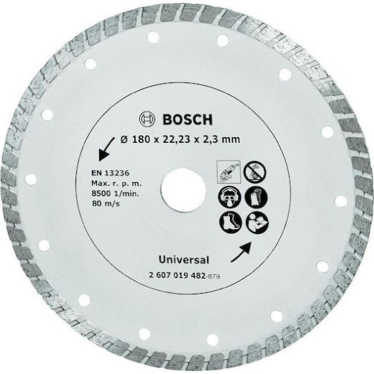 Bosch Δίσκος Κοπής Δομικών Υλικών 180mm 2607019482