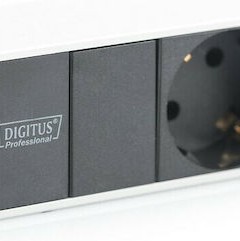 Digitus Πολύπριζο Rack με 8 Safety Outlets Μαύρο