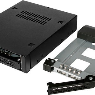 Icy Dock MB992SK-B ToughArmor Full Metal 2x 2.5Inch Hot-Swap SATA/SAS HDD/SSD Mobile Rack Backplane Cage for External 3.5Inch Drive Bay Μαύρο