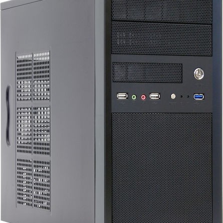 Chieftec CT-01B-OP Mini Tower Κουτί Υπολογιστή Μαύρο