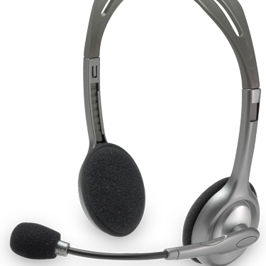 Logitech H110 On Ear Multimedia Ακουστικά με μικροφωνο και σύνδεση 3.5mm Jack σε Γκρι χρώμα