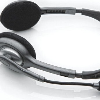 Logitech H110 On Ear Multimedia Ακουστικά με μικροφωνο και σύνδεση 3.5mm Jack σε Γκρι χρώμα