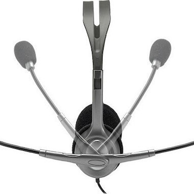 Logitech H110 On Ear Multimedia Ακουστικά με μικροφωνο και σύνδεση 3.5mm Jack σε Γκρι χρώμα