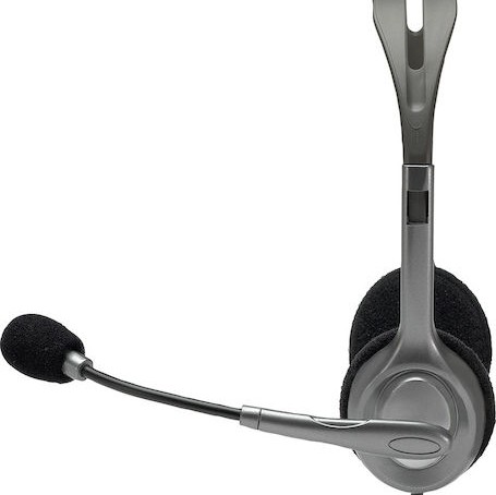Logitech H110 On Ear Multimedia Ακουστικά με μικροφωνο και σύνδεση 3.5mm Jack σε Γκρι χρώμα