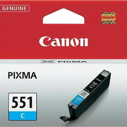 Canon CLI-551 Γνήσιο Μελάνι Εκτυπωτή InkJet Κυανό (6509B001)