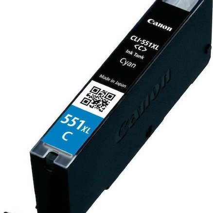 Canon CLI-551XL Γνήσιο Μελάνι Εκτυπωτή InkJet Κυανό (6444B001)