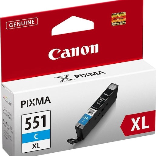 Canon CLI-551XL Γνήσιο Μελάνι Εκτυπωτή InkJet Κυανό (6444B001)