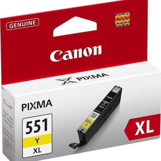 Canon CLI-551XL Γνήσιο Μελάνι Εκτυπωτή InkJet Κίτρινο (6446B001)