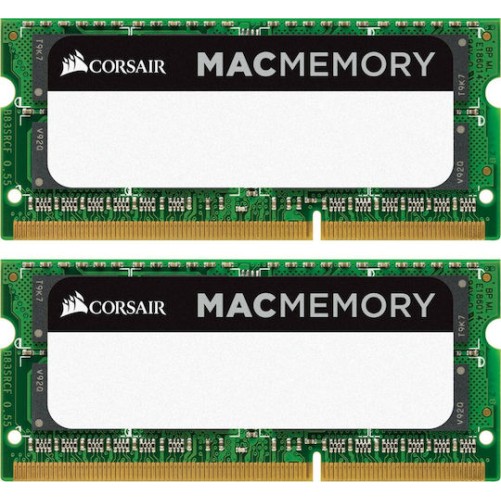 Corsair Mac Memory DDR3 16GB RAM με 2x8GB Modules και Ταχύτητα 1600 για Laptop