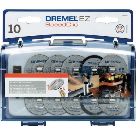 Dremel Σετ Εξαρτημάτων Κοπής Ez Speedclic SC690 Δίσκος Κοπής Μετάλλου 38mm 10τμχ