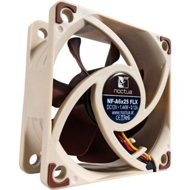 Noctua NF-A6x25 FLX Case Fan 60mm με Σύνδεση 4-Pin Molex / 3-Pin Καφέ