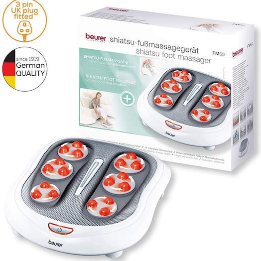 Beurer FM 60 Συσκευή Μασάζ Shiatsu για τα Πόδια με Υπέρυθρη Θερμότητα Λευκή 64931