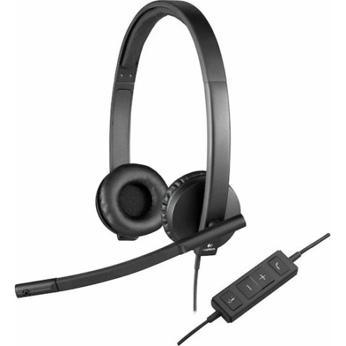 Logitech H570e Stereo On Ear Multimedia Ακουστικά με μικροφωνο και σύνδεση USB