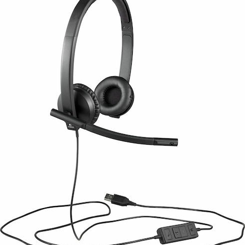 Logitech H570e Stereo On Ear Multimedia Ακουστικά με μικροφωνο και σύνδεση USB
