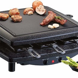 Steba RC 2.1 Επιτραπέζια Ηλεκτρική Ψησταριά Raclette Αυλακωτής Πλάκας 1450W με Ρυθμιζόμενο Θερμοστάστη 26x26εκ.