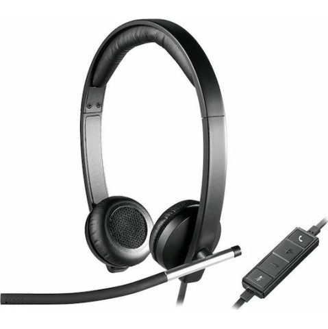 Logitech H650e On Ear Multimedia Ακουστικά με μικροφωνο και σύνδεση USB