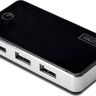 Digitus USB 2.0 Hub 7 Θυρών με σύνδεση USB-A και Εξωτερική Παροχή Ρεύματος