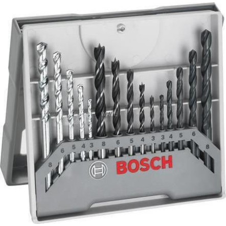 Bosch Σετ 15 Διαμαντοτρύπανα με Κυλινδρικό Στέλεχος για Ξύλο