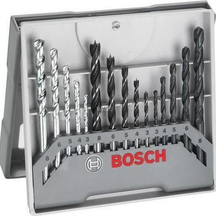 Bosch Σετ 15 Διαμαντοτρύπανα με Κυλινδρικό Στέλεχος για Ξύλο