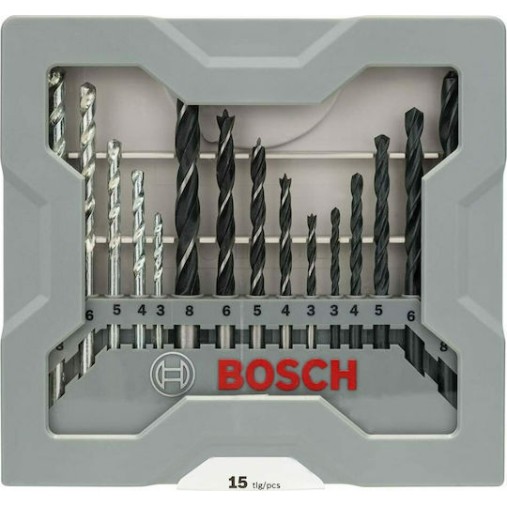 Bosch Σετ 15 Διαμαντοτρύπανα με Κυλινδρικό Στέλεχος για Ξύλο