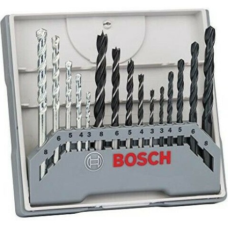 Bosch Σετ 15 Διαμαντοτρύπανα με Κυλινδρικό Στέλεχος για Ξύλο