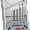 Bosch CYL-9 Σετ 5 Τρυπάνια με Κυλινδρικό Στέλεχος για Γυαλί και Πλακίδια