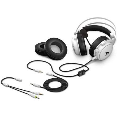 Sharkoon Skiller SGH50 Over Ear Gaming Headset με σύνδεση 3.5mm Γκρι