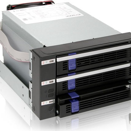 Icy Dock FatCage 3x 3.5Inch HDD in 2x 5.25Inch Bay Hot Swap SATA 6Gbps HDD Rack/Cage/Module Μαύρο (MB153SP-B)